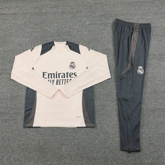 Tuta Real Madrid grigio e beige