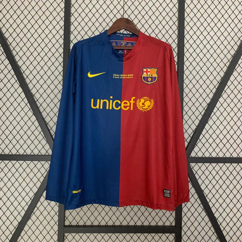 2008-2009 Retro Barcelona Local Champions League Long sleeve