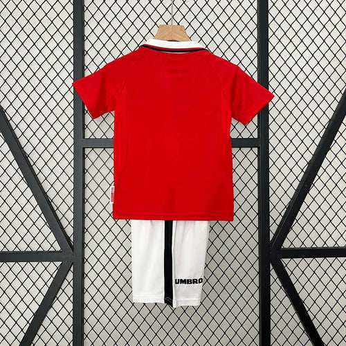 1999/2000 Maglia Retro Manchester United Europea Locale Taglia Bambino