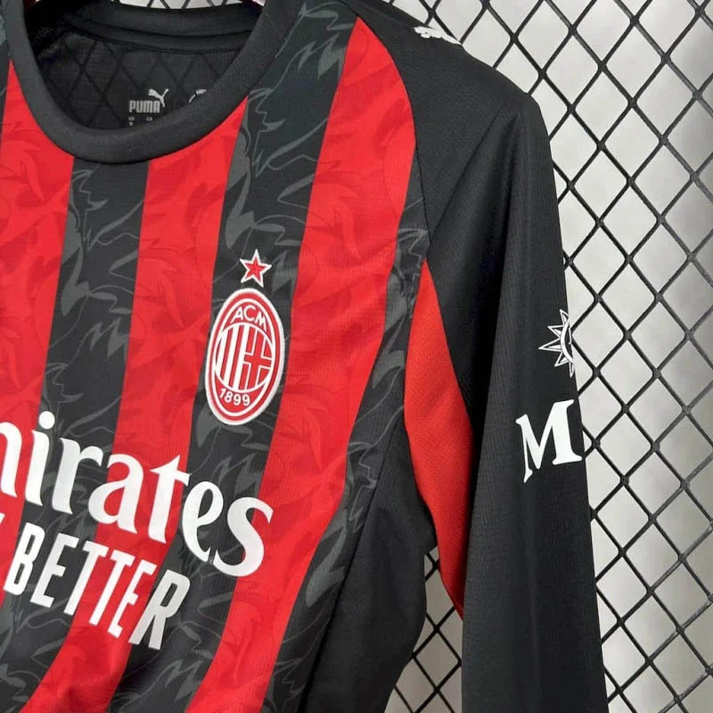 2025/2026 AC Milan Local Manga Larga