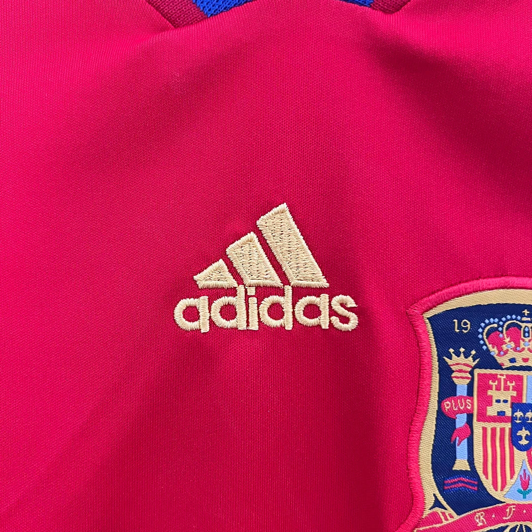 2010 Retrò Spagna Maglia Locale Taglia Bambino