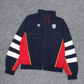 Giacca retrò Arsenal blu scuro e rossa