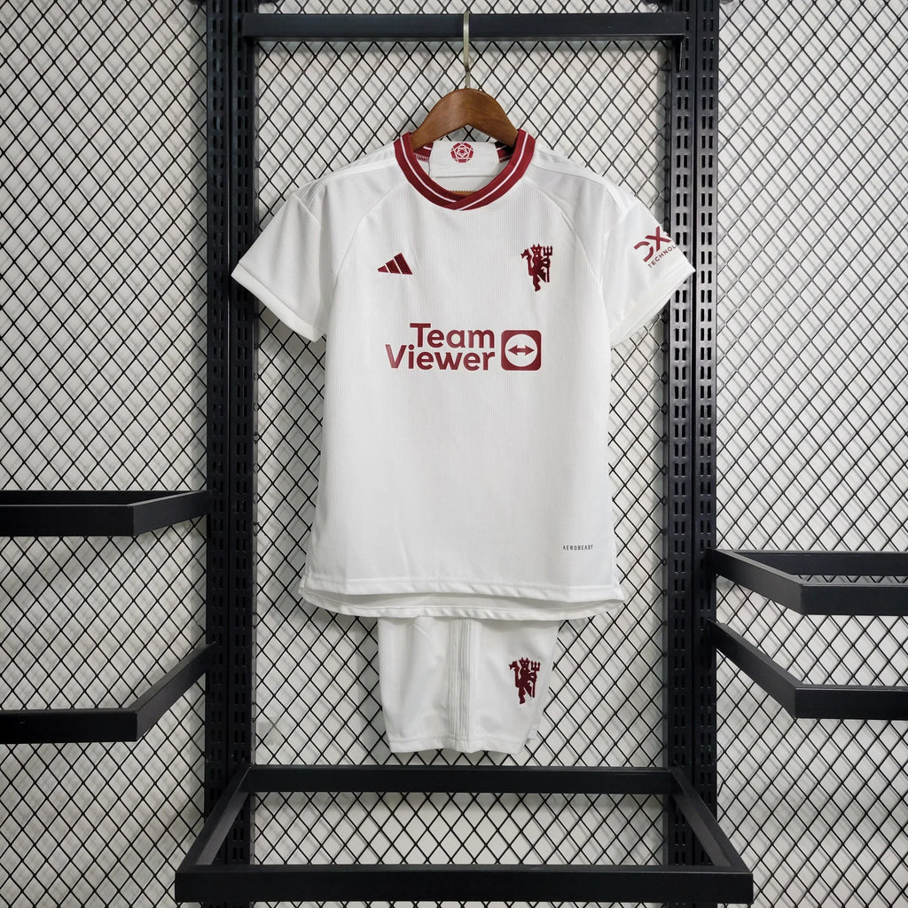Manchester United 2023/2024 Trasferta Alternativa Taglia Bambino