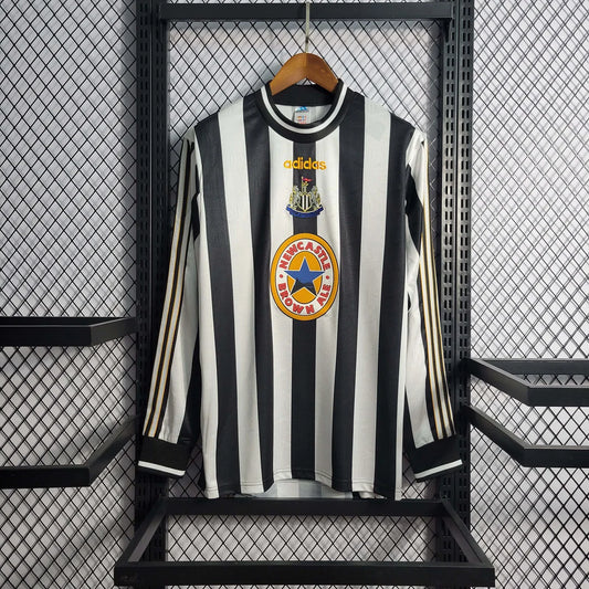 1995-1997 Retro Newcastle United Maglia Casa Manica Lunga