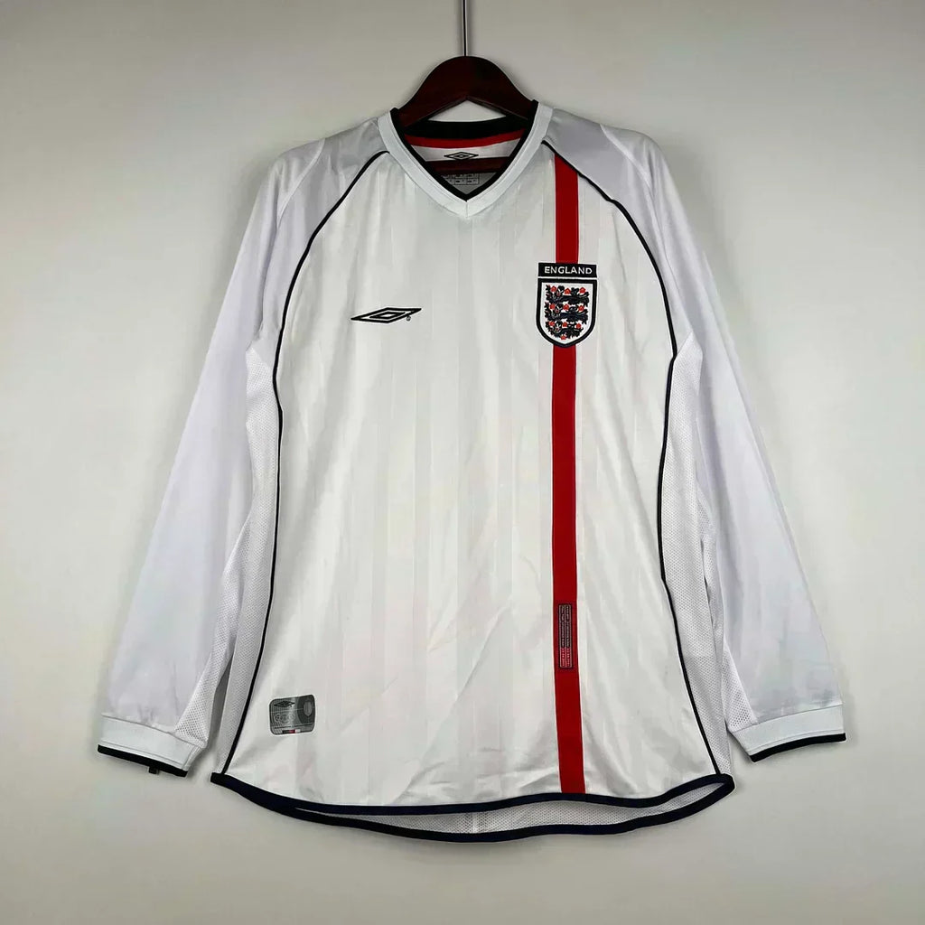 Maglia retrò Inghilterra 2002 a maniche lunghe