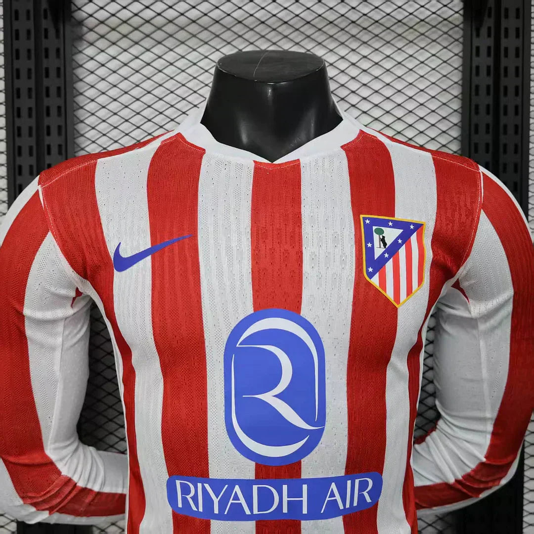 2025/2026 Atletico Madrid Home Long Sleeve