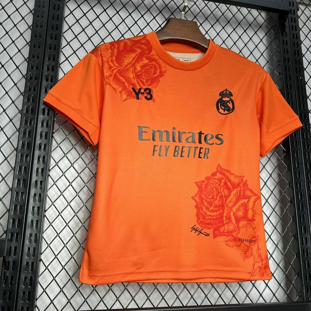 Real Madrid x Y3 2024/2025 Quarta Maglia Arancione Taglia Bambino