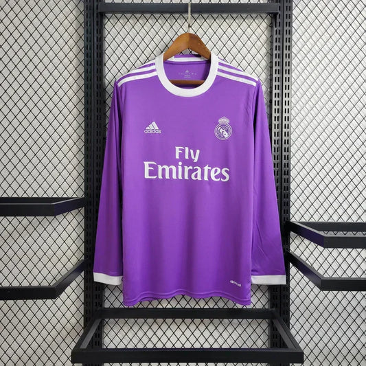 Real Madrid Retro 2016-2017 Kit Trasferta Manica Lunga
