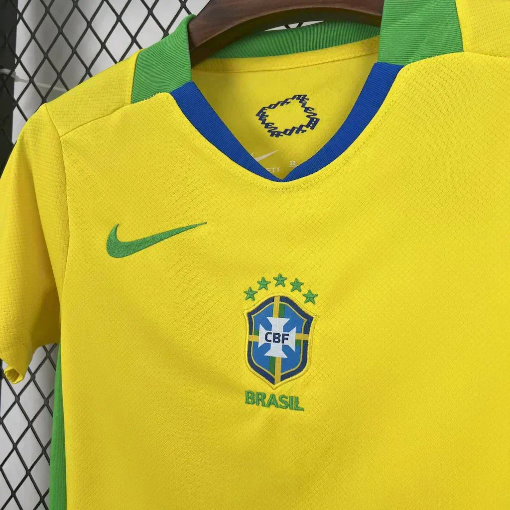 2025 Brasile Maglia Home Taglia Bambino