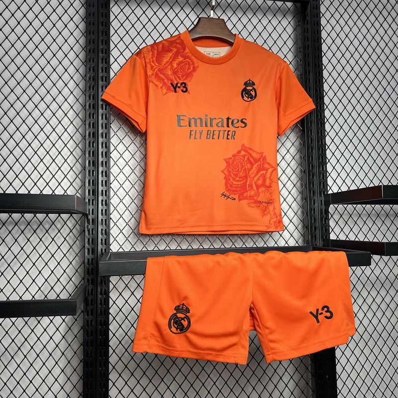 Real Madrid x Y3 2024/2025 Quarta Maglia Arancione Taglia Bambino