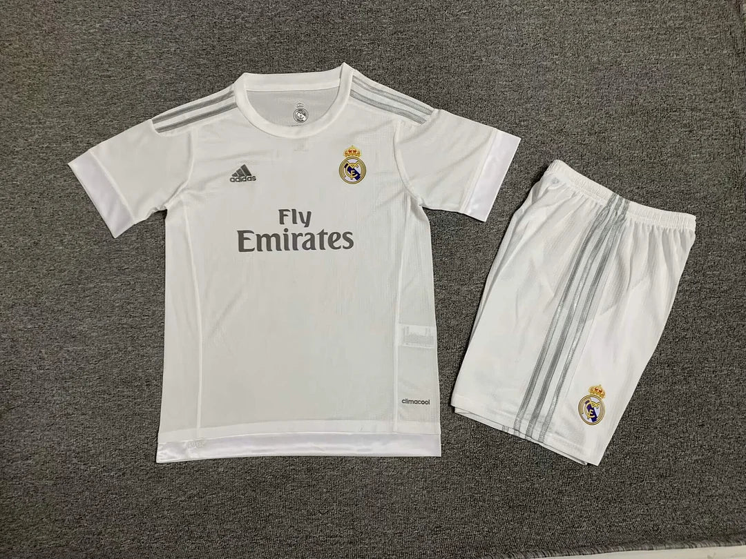 2015/2016 Maglia Retro Real Madrid Home Taglia Bambino