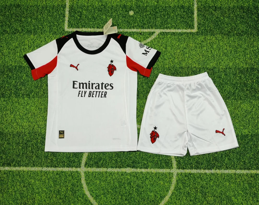Kit Trasferta AC Milan 2025/2026 Taglia Bambino