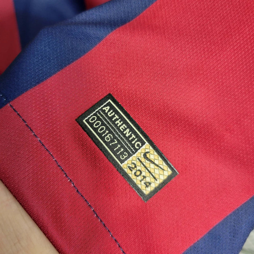 2014-2015 Retro Barcellona Maglia Casa Maniche Lunghe