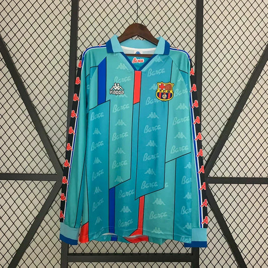 1995-1997 Barcellona Retrò Trasferta Manica Lunga