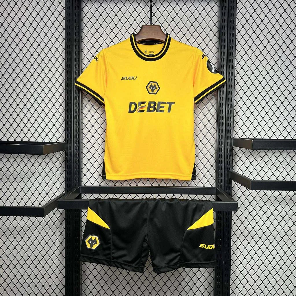 2024-2025 Wolverhampton Wanderers Kit Locale Taglia Bambino