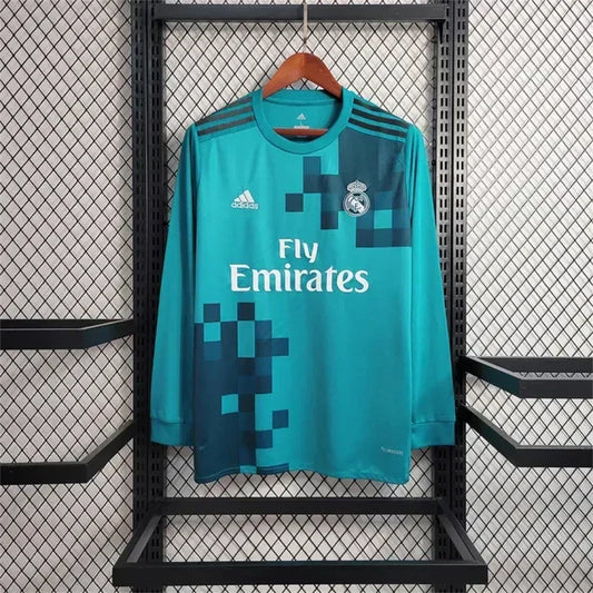 Real Madrid Retro 2017-2018 Kit Alternativo Manica Lunga