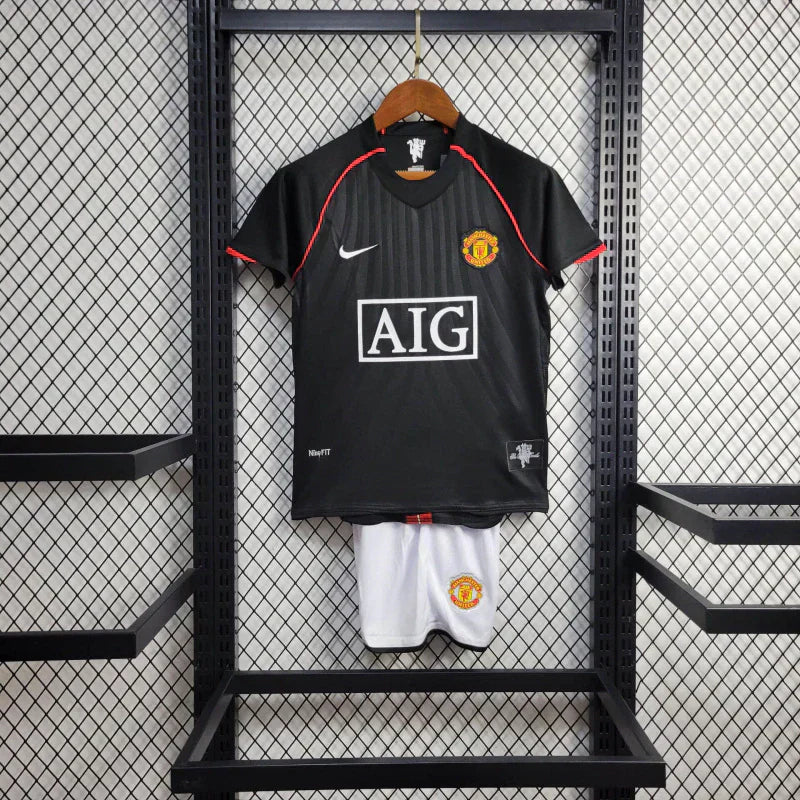 Manchester United 2007/2008 Nero Taglia Bambino