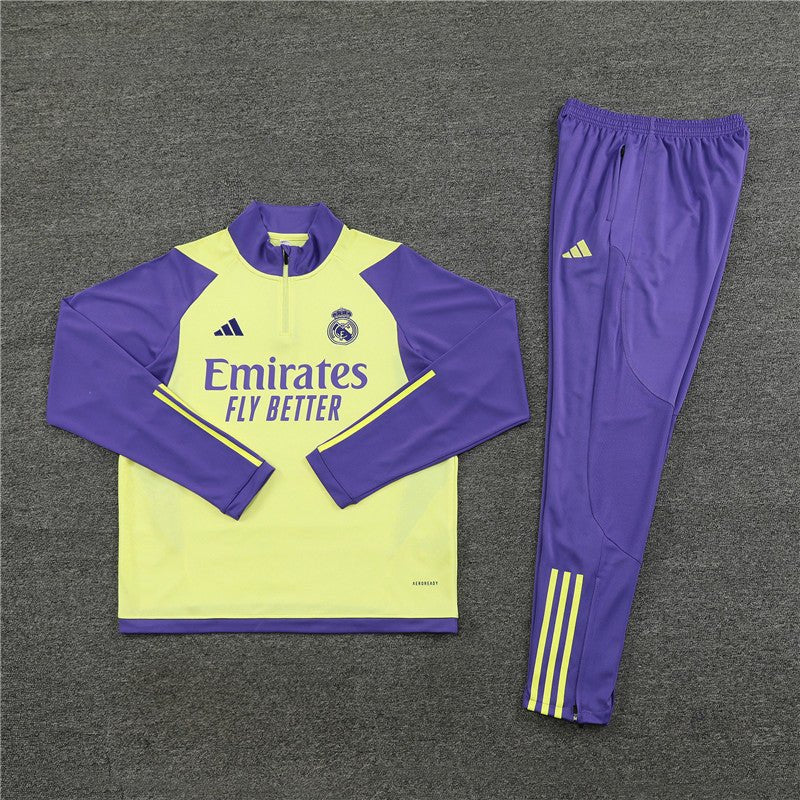 Tuta gialla e viola del Real Madrid